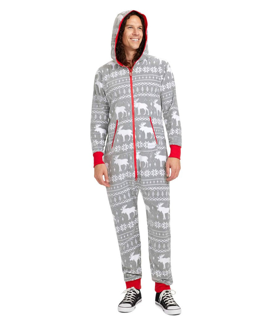 Grey Moose Fair Isle Men s Christmas Jumpsuit Tipsy Elves