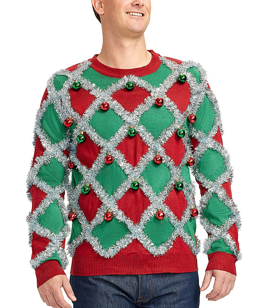 Mens tacky 2024 christmas sweater