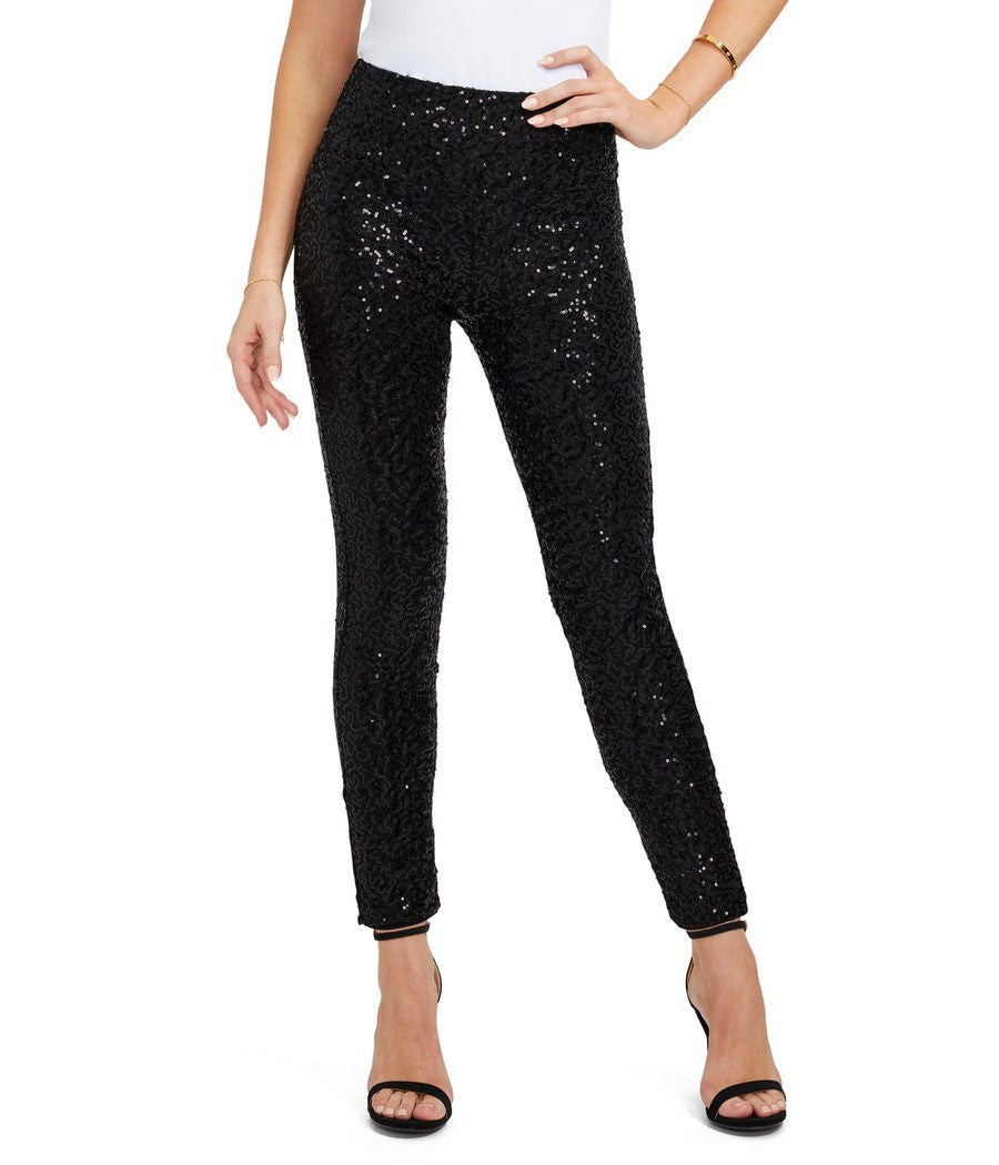 Tipsy Elves Blue Sequin High Waisted Leggings Size X-Small at