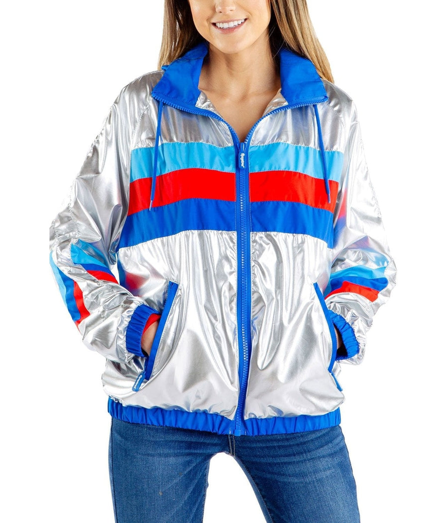 Metallic hot sale windbreaker jacket