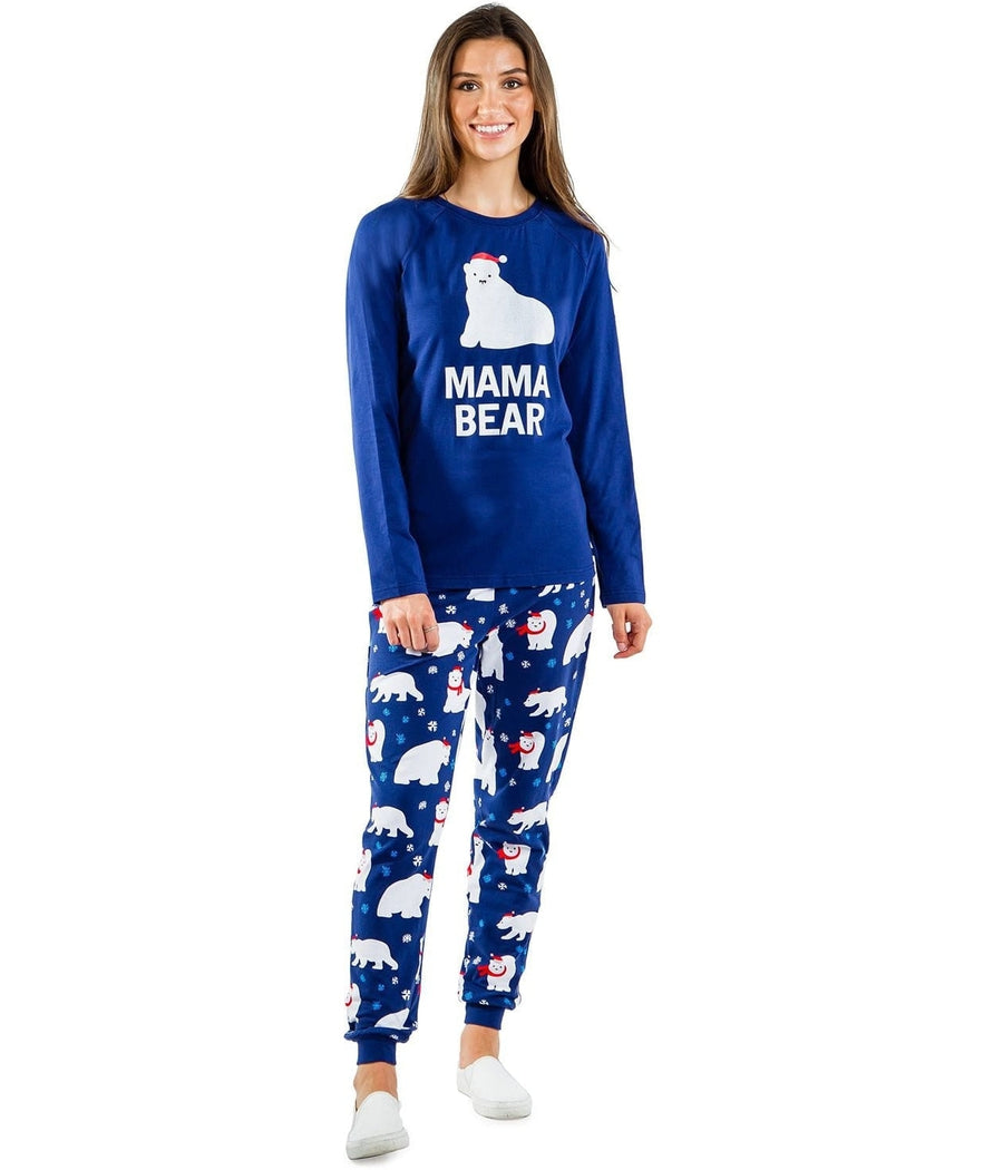 Mama Bear Women's Tank and Leggings Pajama Separates - Little Blue