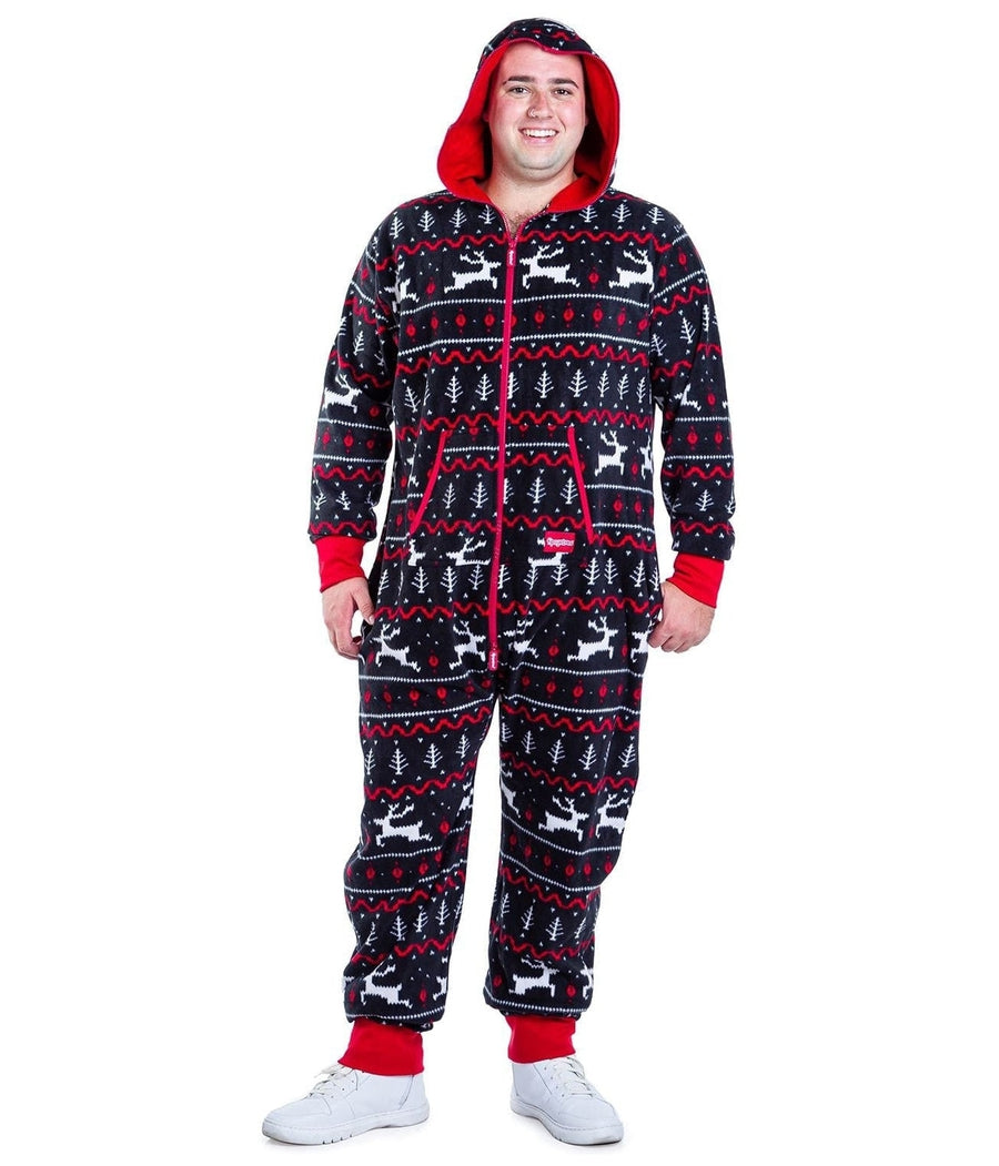 Black And Red Big and Tall Jumpsuit Men s Christmas Outfits