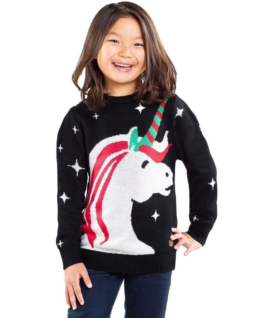 Children's unicorn 2025 christmas jumper