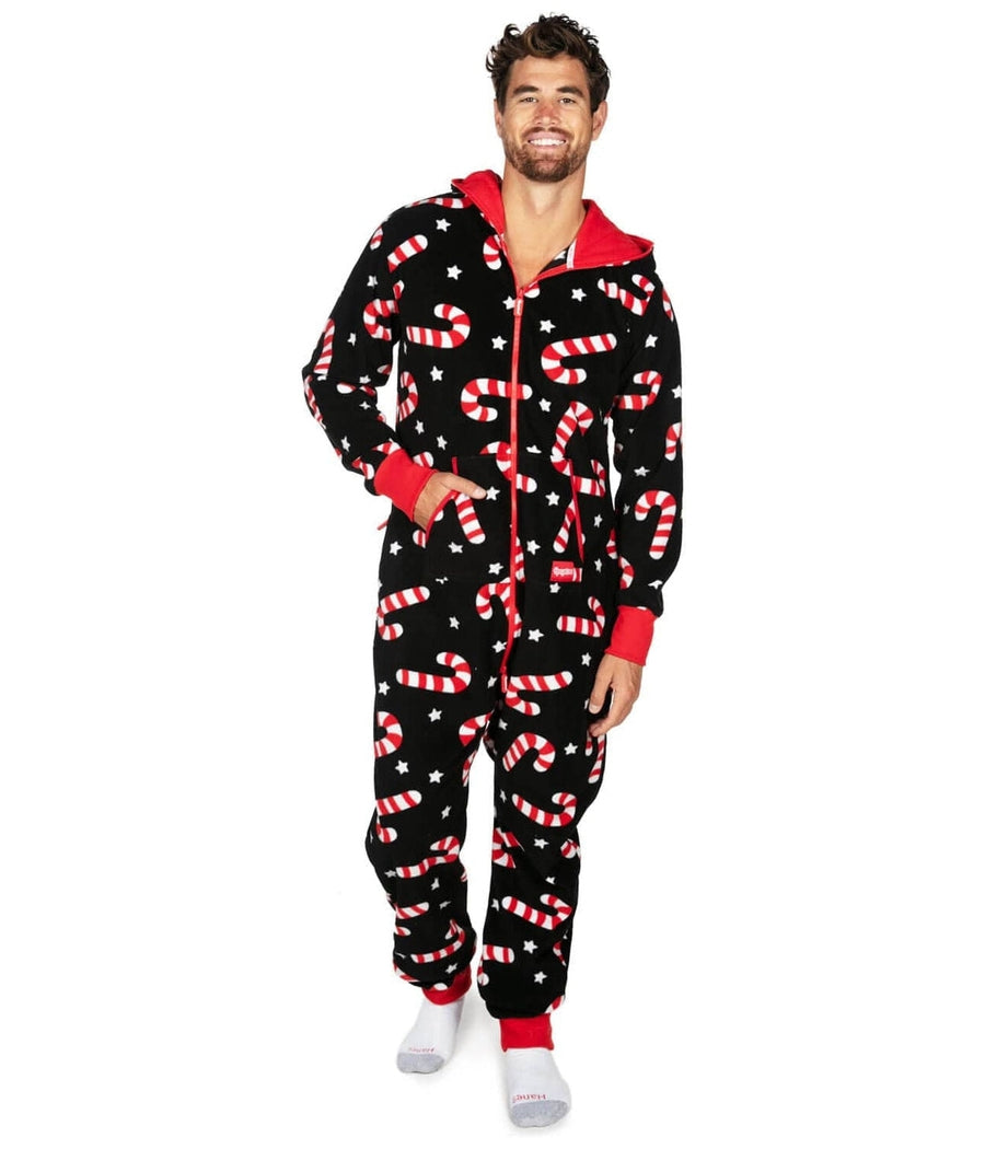 Men's Candy Holiday Adult Onesie Pajamas | Differio