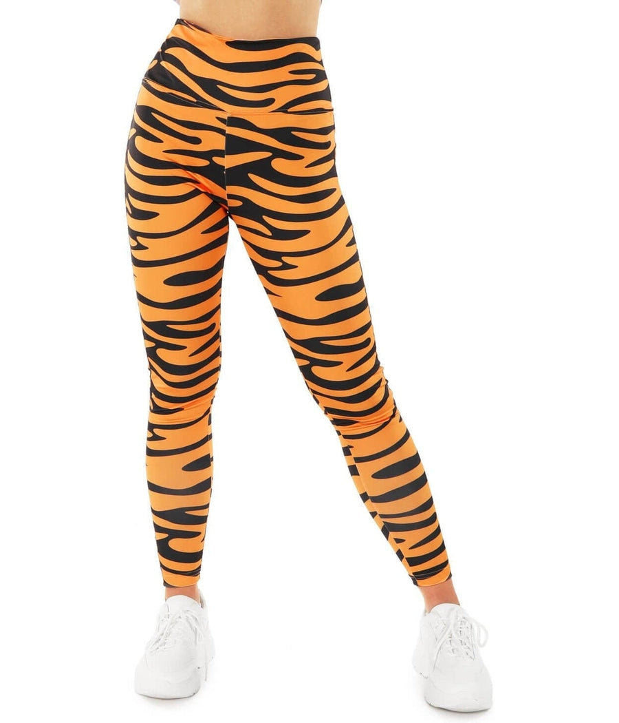 Tiger Leggings Womens Stretchy Workout Gym Tights Pants Bottoms – White at   Women's Clothing store