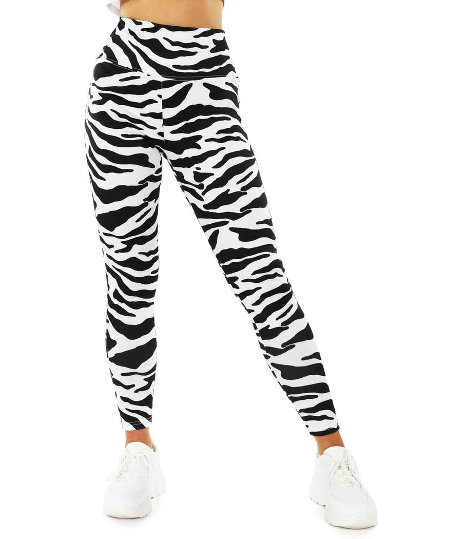 Zebra Print High Waisted Pocket Legging