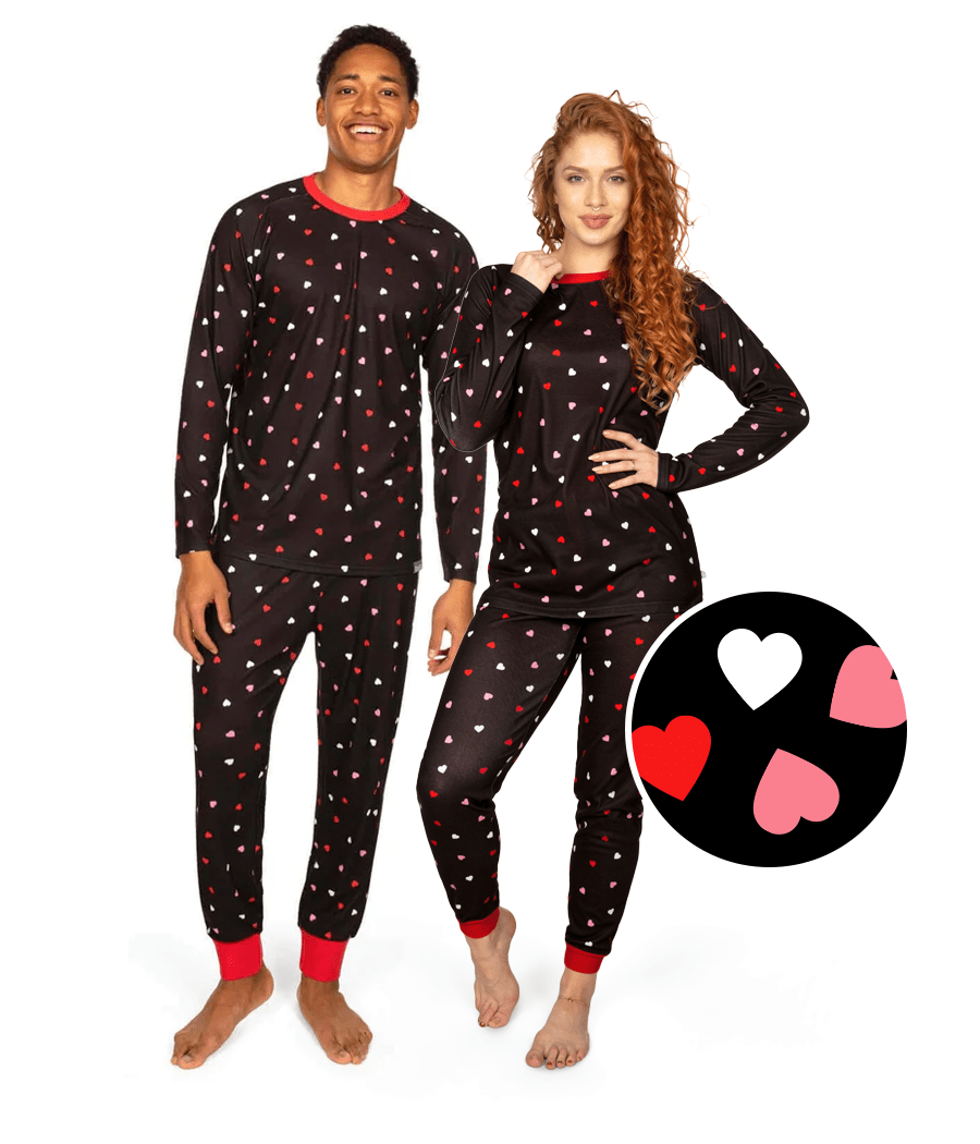 Matching Crushing Hard Couples Pajamas Tipsy Elves