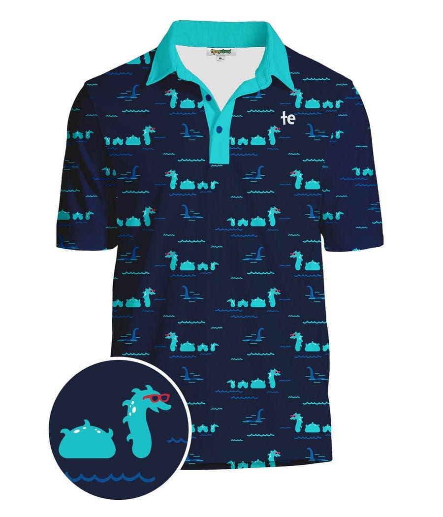  Tipsy Elves Navy Bloody Mary Golf Polo for Men Size