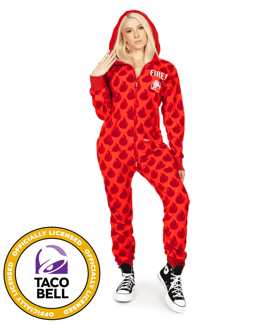 Taco Bell Fire Sauce Women's Jumpsuit | Tipsy Elves