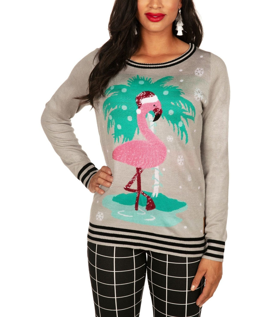 Bijbel stuk Coördineren Sequin Flamingo Ugly Christmas Sweater: Women's Christmas Outfits | Tipsy  Elves