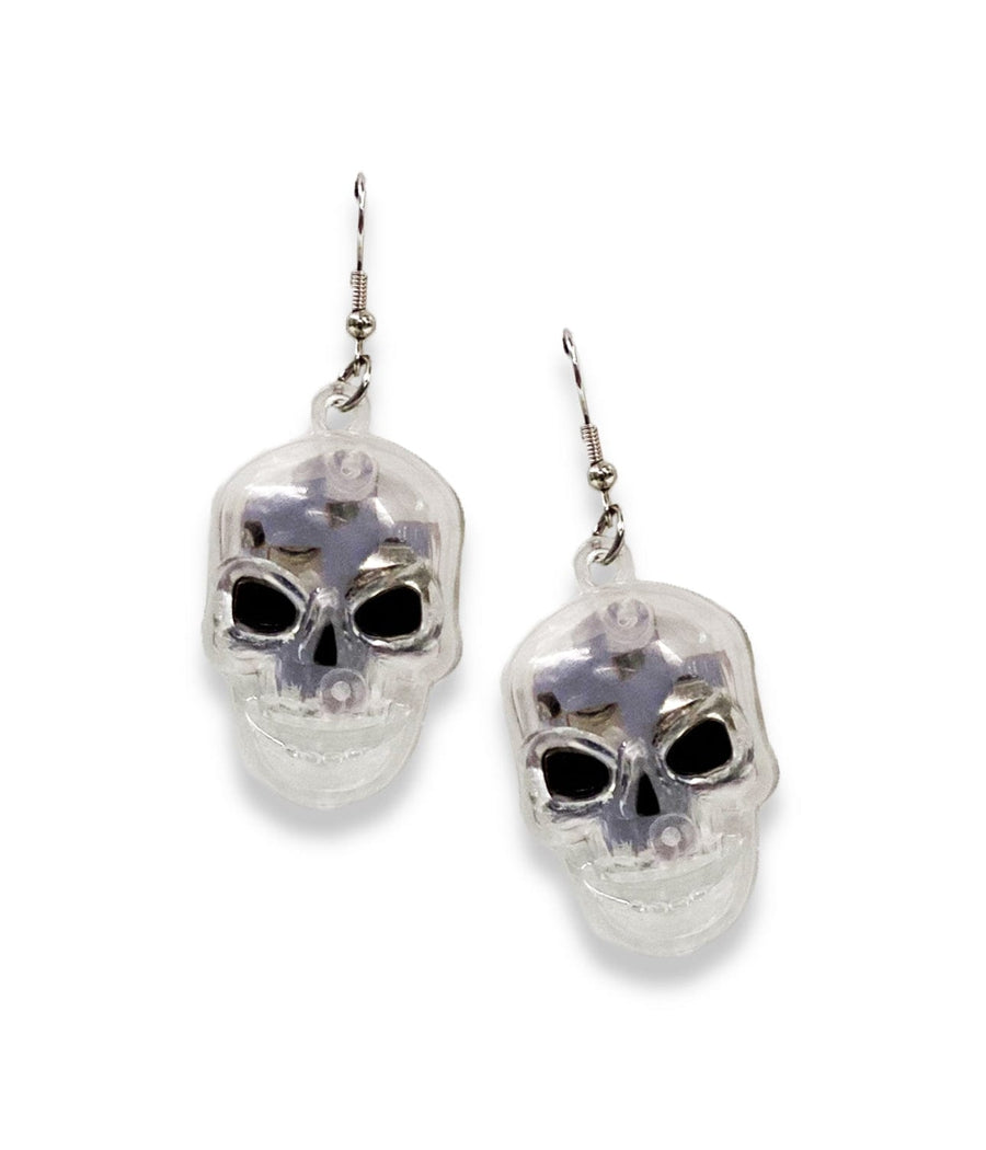 Pewter Skull Earrings-Halloween Skull retailer Earrings-Day of the Dead Artisan Lampwork Earrings-Artisan Pewter Charm Earrings-Pewter Skull Earrings