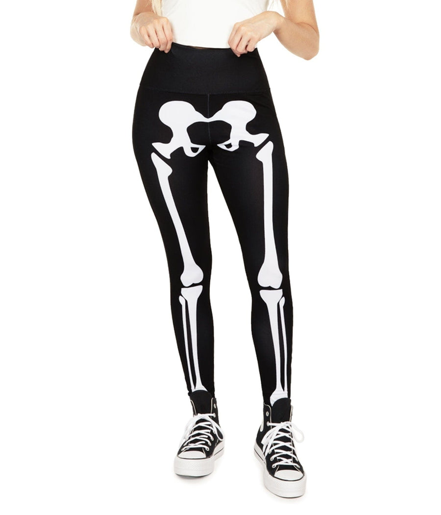 Shimmer Skeleton High Waisted Leggings: Women's Halloween Outfits