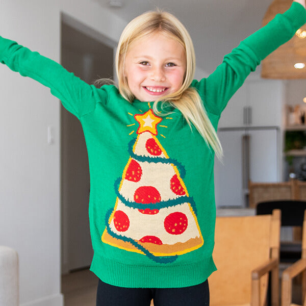 Pizza christmas shop tree sweater