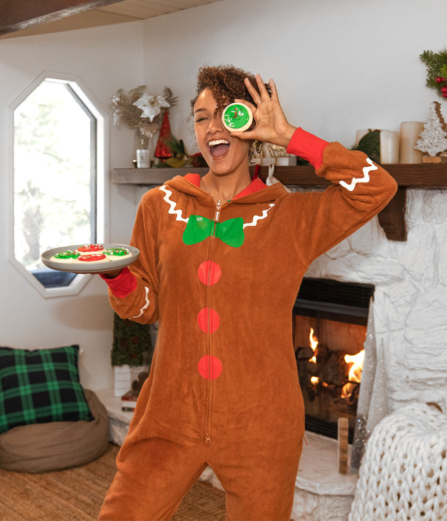 Women's Gingerbread Man Jumpsuit