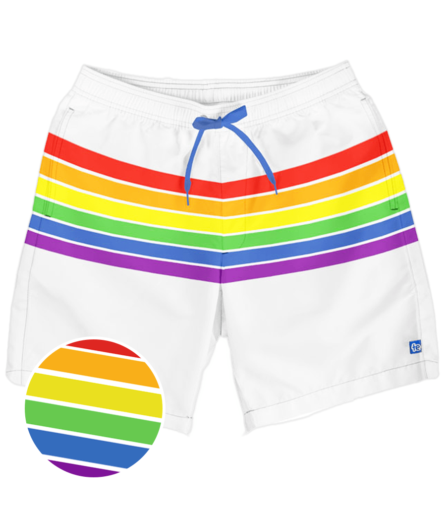 Rainbow swim sales trunks