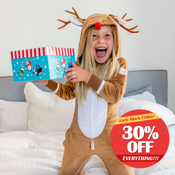 shop kids onesies - girl's rudolph jumpsuit