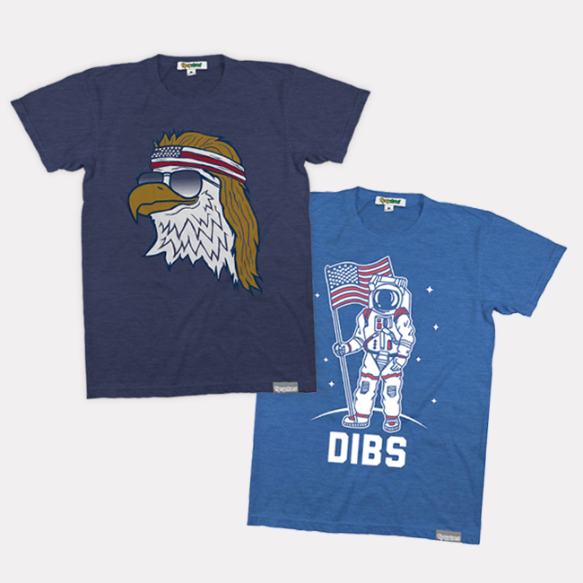 shop graphic shirts - image of men's epic eagle tee and men's dibs tee