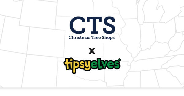 christmas tree shops and tipsy elves partnership