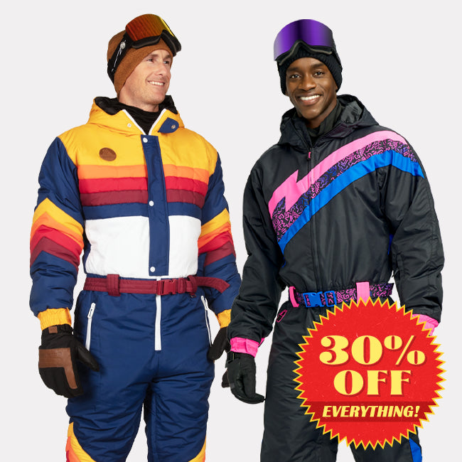 shop ski and snow suits - men's vintage freestyle snow suit and men's night run snow suit