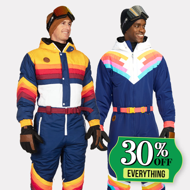 shop ski and snow suits - men's vintage freestyle snow suit and men's santa fe shredder snow suit