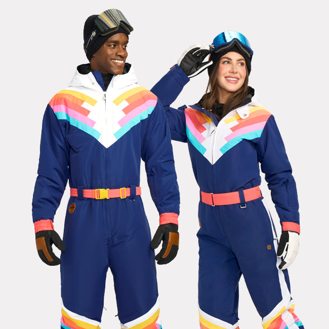 shop ski and snow suits - women's santa fe shredder and men's santa fe shredder snow suit