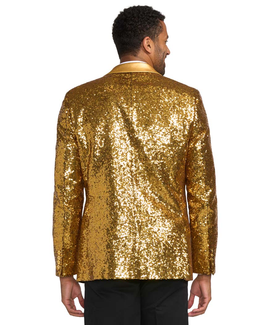 Men's Gold Sequin Blazer