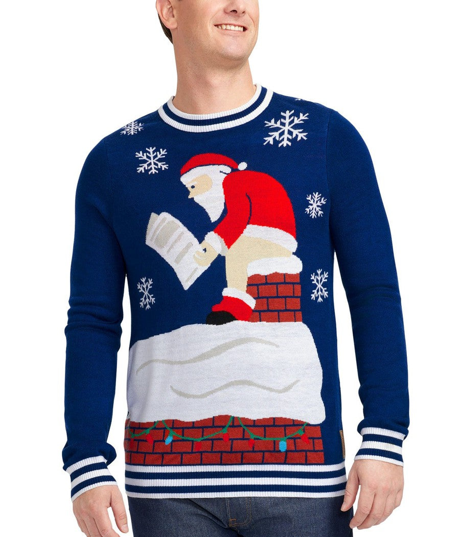 Log on the Fire Men's Ugly Christmas Sweater | Tipsy Elves