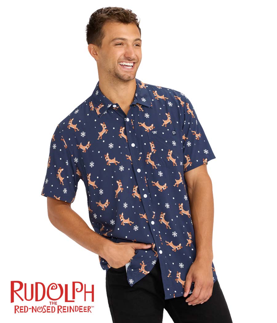 Men's Rudolph Button Down Shirt Image 2