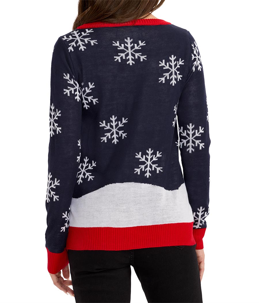 Women's Winter Whale Tail Ugly Christmas Sweater Image 2