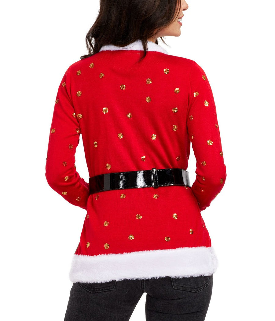 Women's Mrs. Claus Cardigan Sweater Image 2