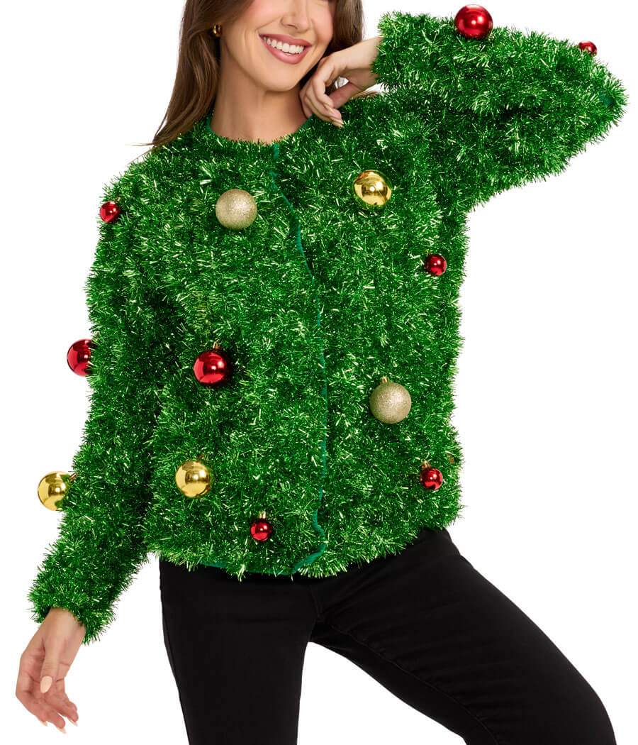 Women's Bristle Babe Ugly Christmas Cardigan Sweater Image 2