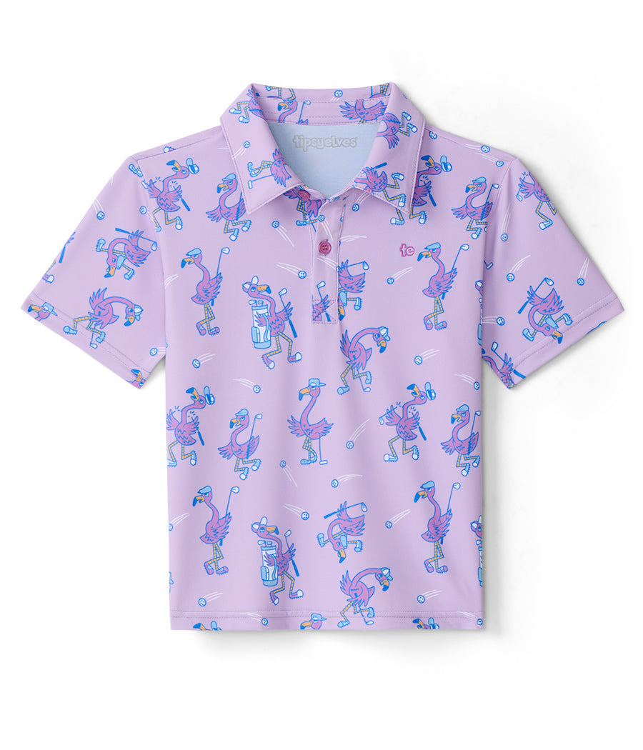 Toddler Girl's Flamingo Fiasco Golf Polo