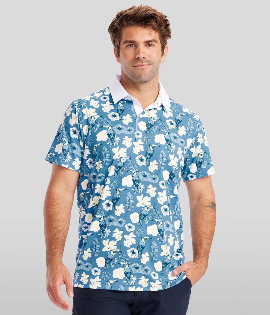 Men's Blue Botanics Golf Polo