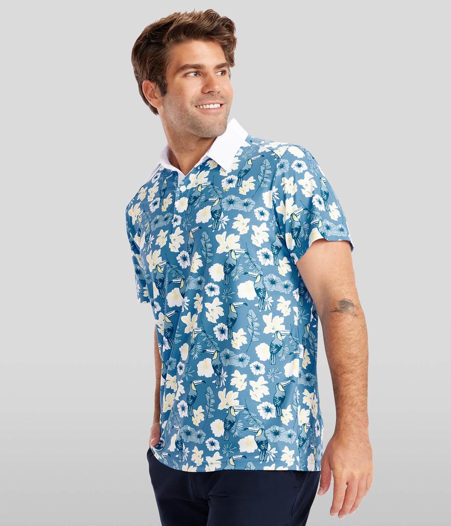 Men's Blue Botanics Polo Shirt