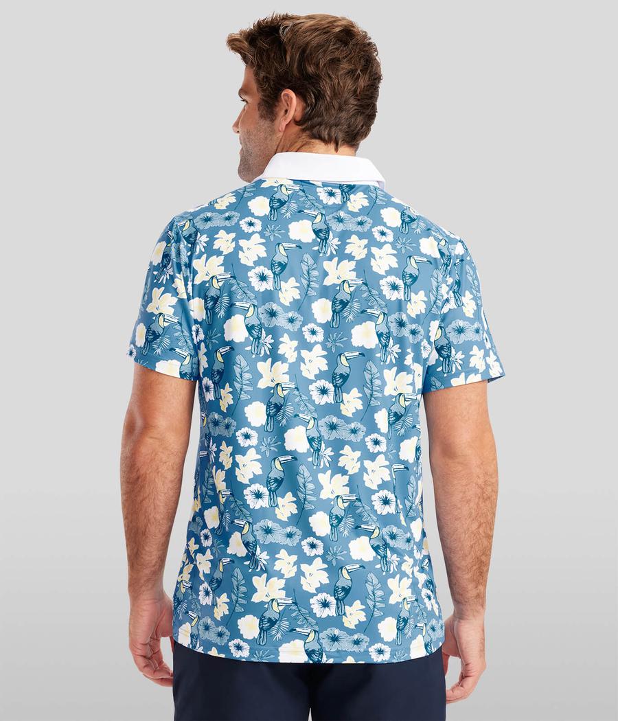 Men's Blue Botanics Golf Polo