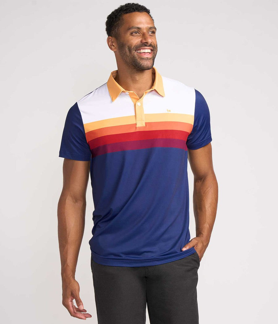 Men's Slice of Sunset Disc Golf Polo