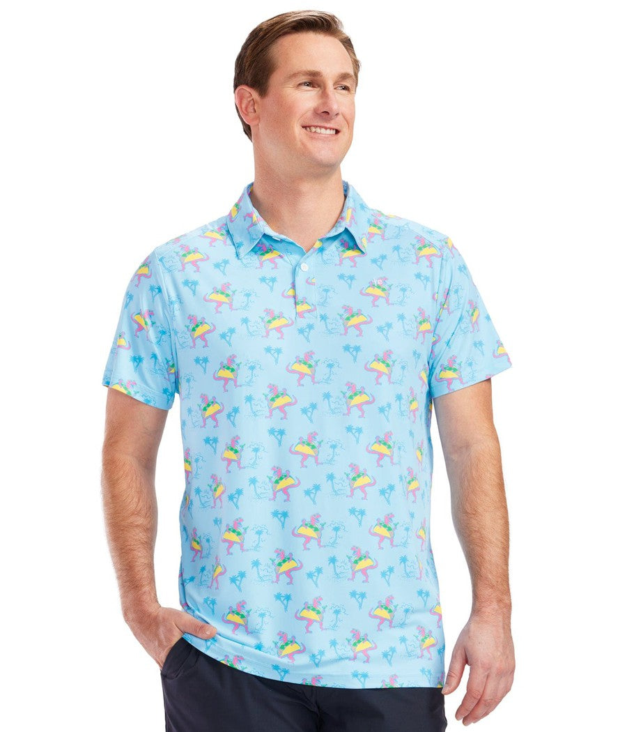 Men's Tacosaurus Disc Golf Polo Image 2