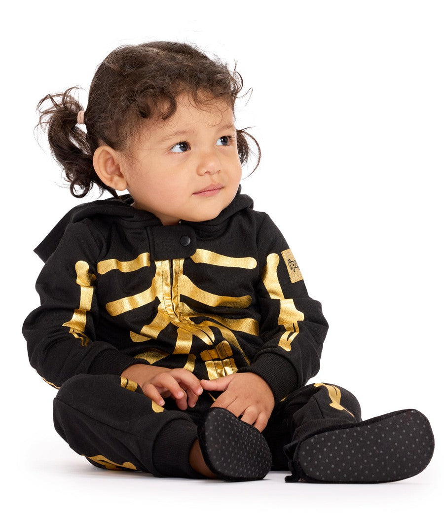 Baby Girl's Gold Skeleton Costume