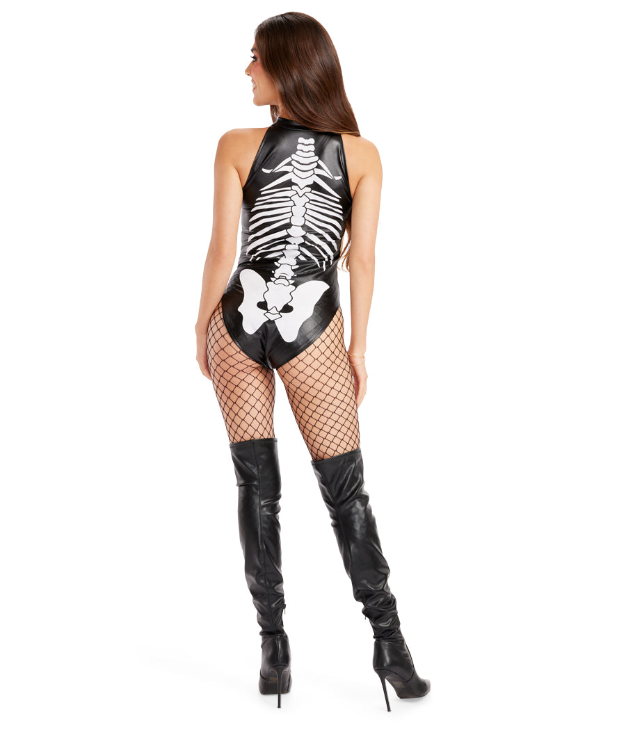 Women's Sleeveless Sexy Skeleton Costume