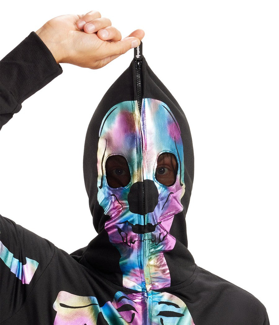 Men's Iridescent Skeleton Costume