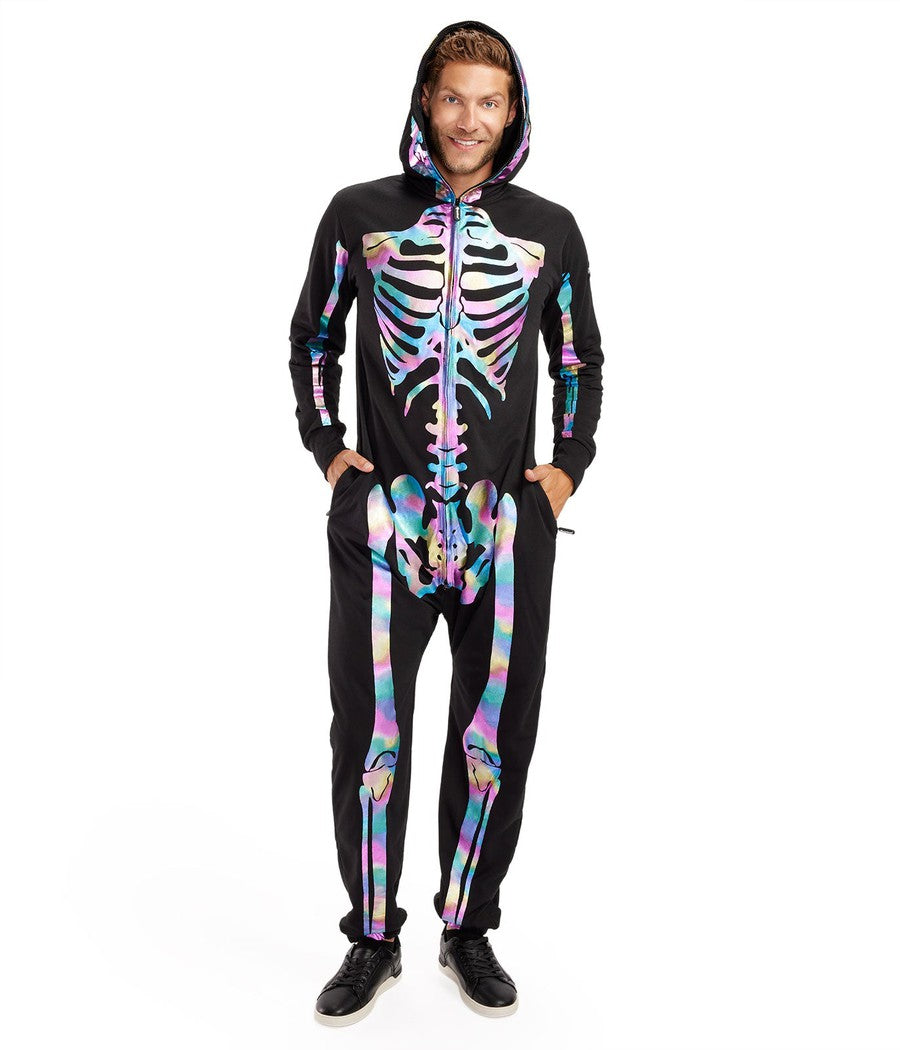 Men's Iridescent Skeleton Costume