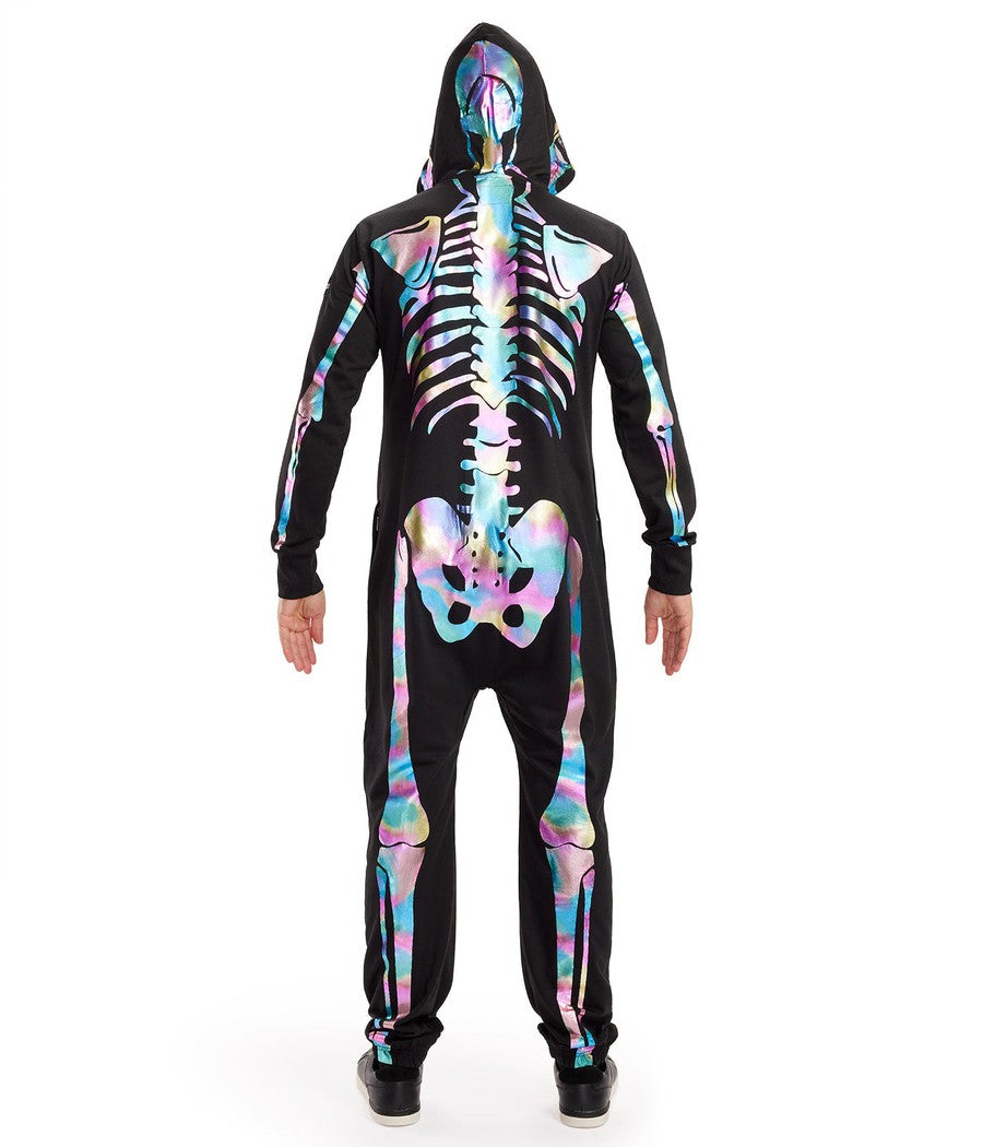 Men's Iridescent Skeleton Costume