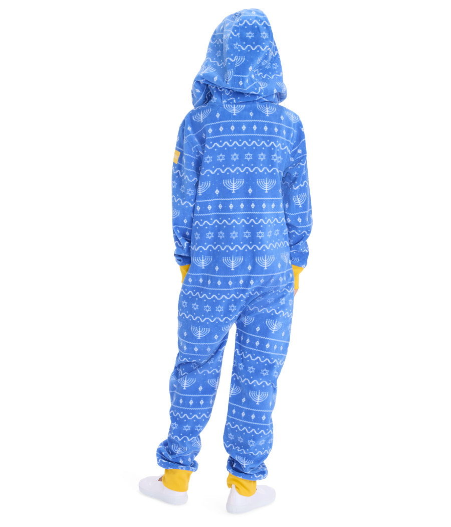 Girl's Blue Hanukkah Jumpsuit Image 2