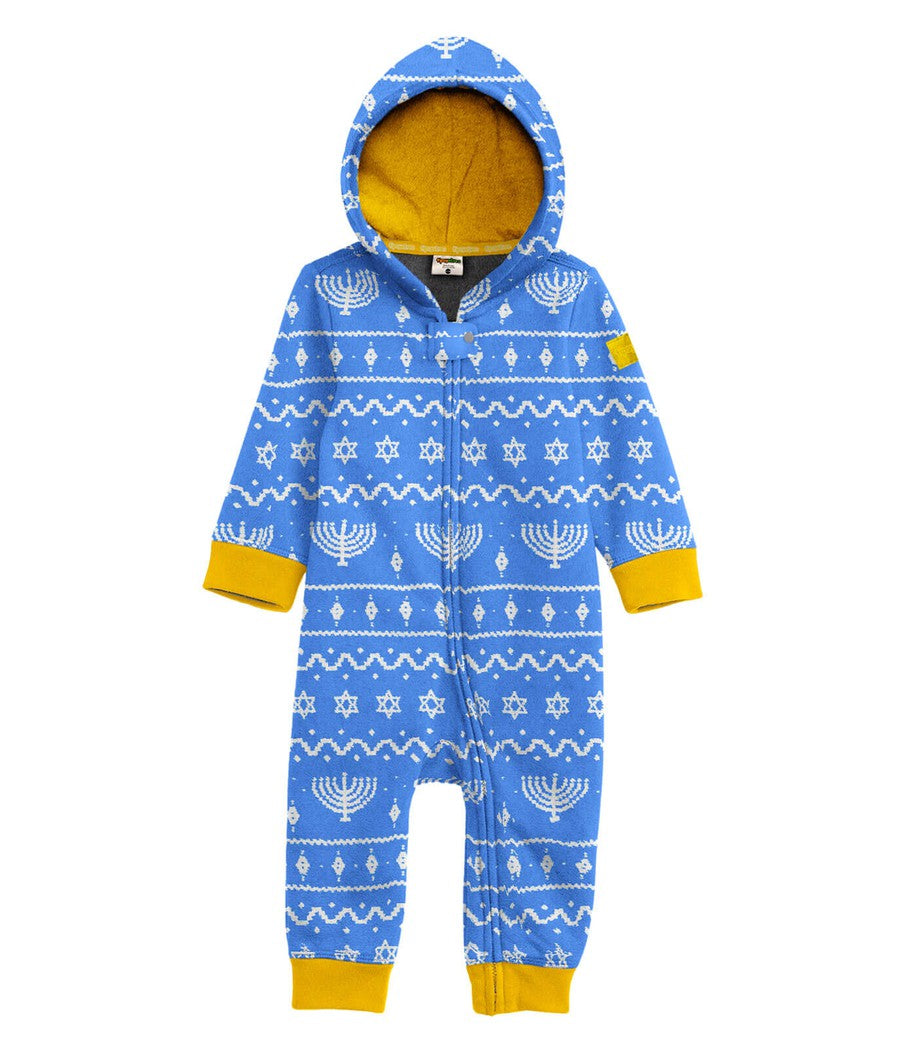 Baby Girl's Blue Hanukkah Jumpsuit