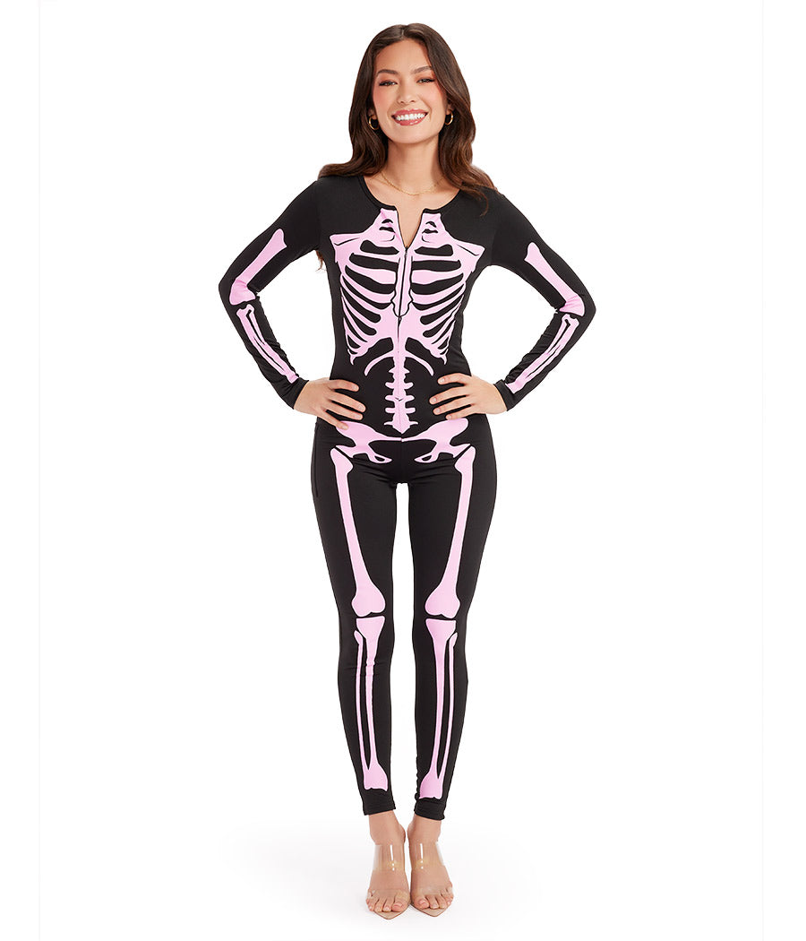 Pink Skeleton Bodysuit Costume