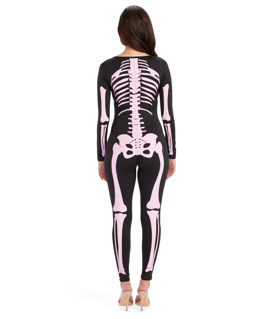 Pink Skeleton Bodysuit Costume Image 2