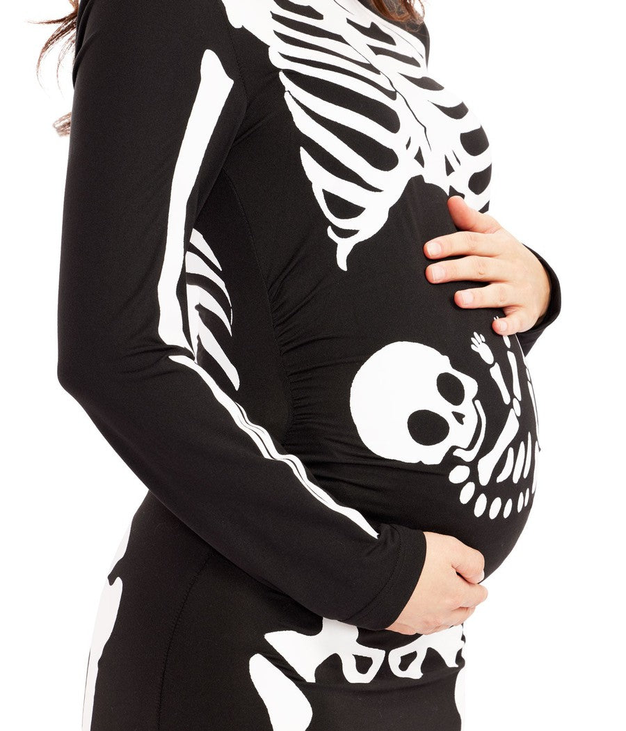 Pregnant Skeleton Maternity Costume Dress