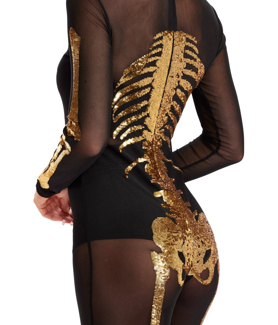 Gold Skeleton Mesh Costume