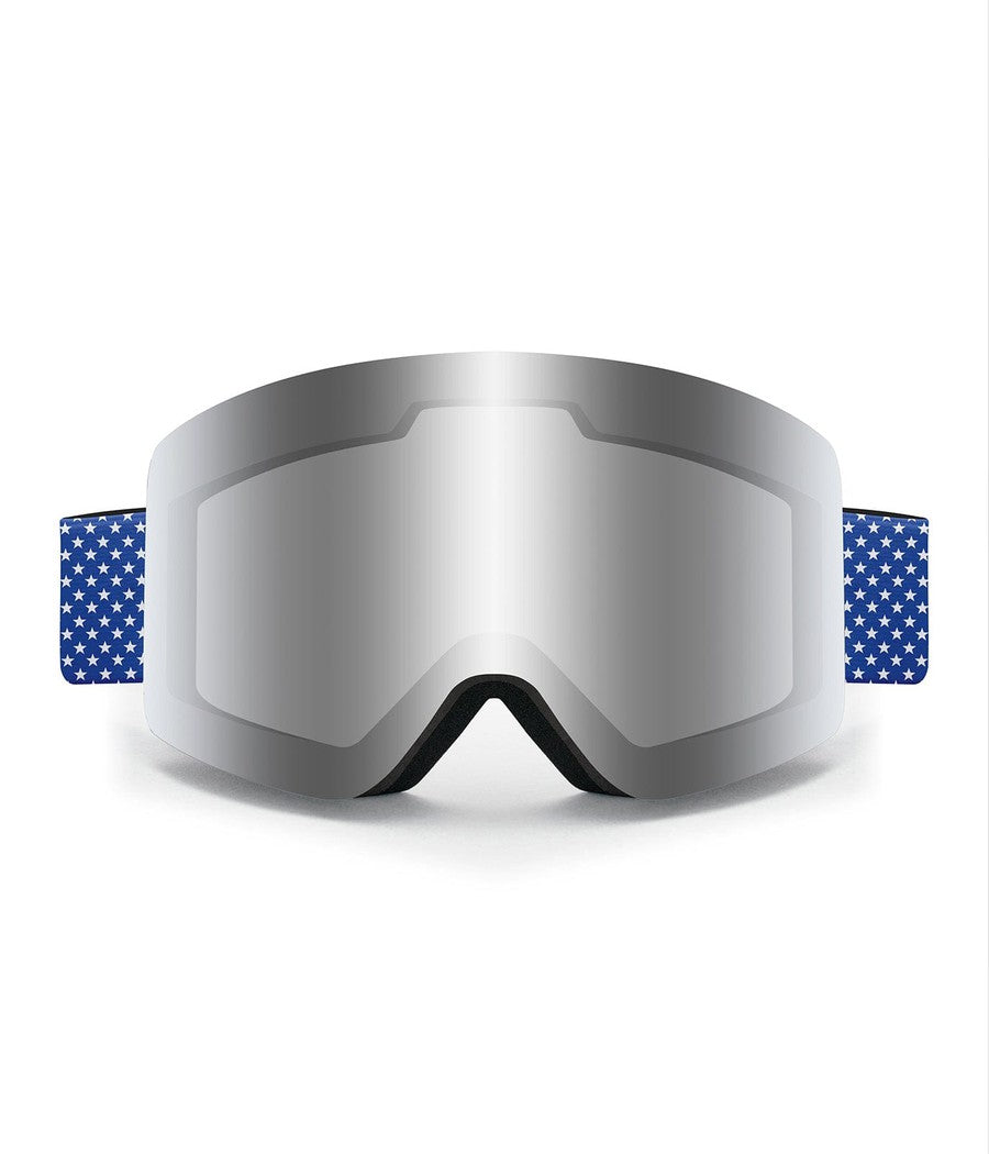 Red white and blue cheap ski goggles