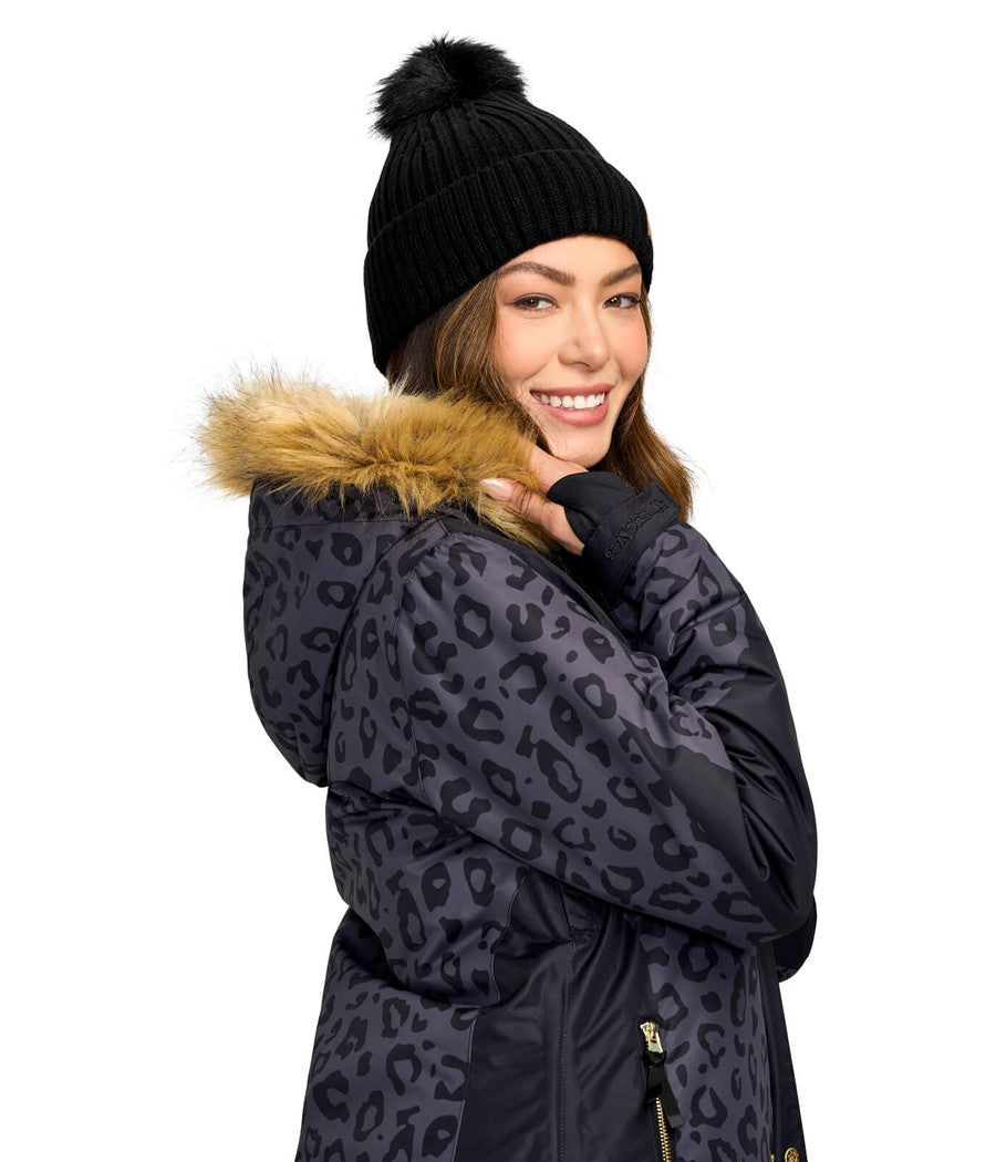 Midnight Leopard Ski Jacket: Women's Winter Outfits | Tipsy Elves